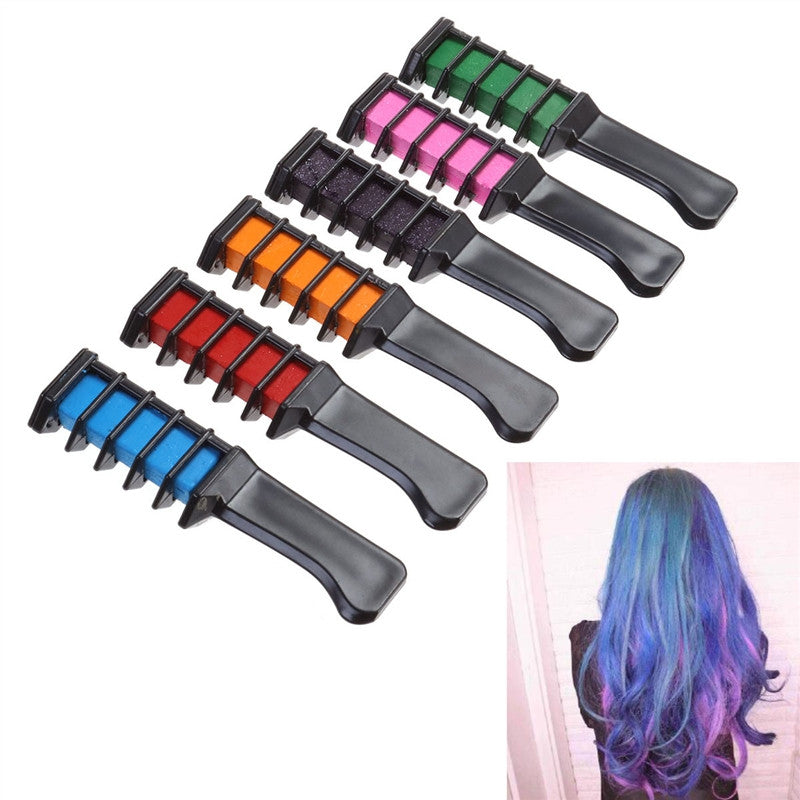 Instant Hair Chalk Comb [6 pieces]