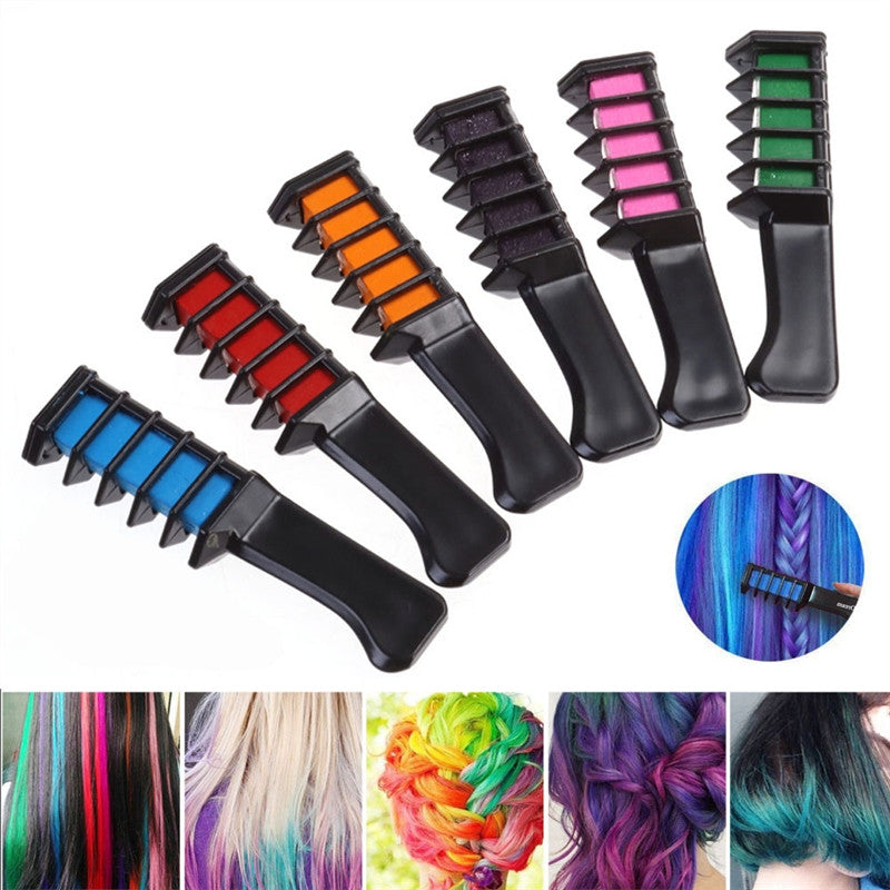Instant Hair Chalk Comb [6 pieces]